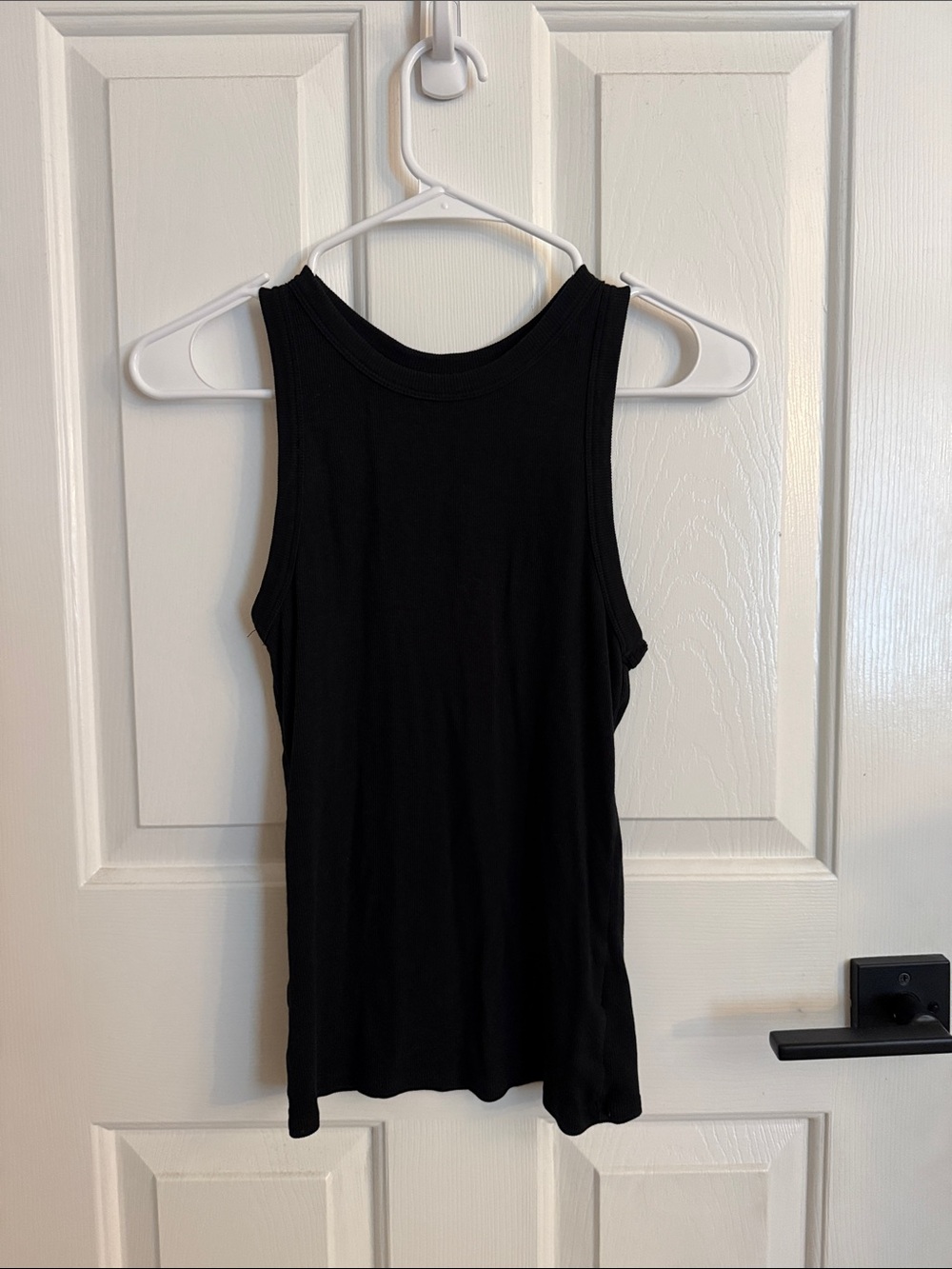 Everyday Black Ribbed Tank Top - Women